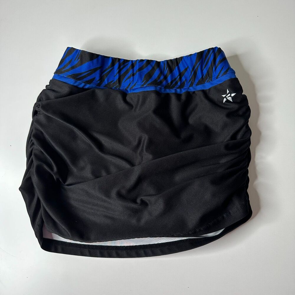 REBEL ATHLETIC PRODIGY MIDNIGHT BLACK ROYAL PRACTICE SKIRT ADULT SMALL AS